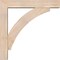Ekena Millwork Thorton Block Smooth Bracket w/ Offset Brace, Douglas Fir, 5 1/2"W x 28"D x 28"H BKT0604X28X28THR05SDF - alternate 3